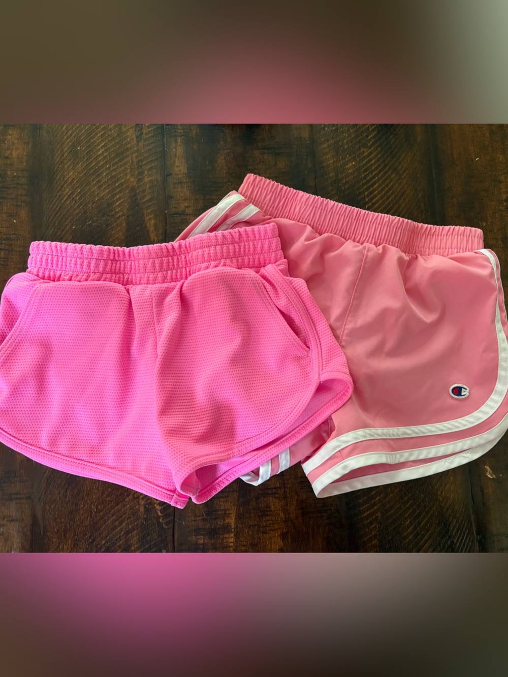 2 Pair Bundle of Pink Athletic Shorts, Kids Size 5